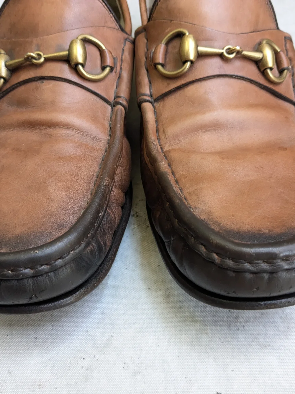 Gucci Horsebit Loafers Brown Men US 9.5 Leather Slip Ons Leather Italy - Picture 4 of 15